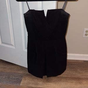 Monteau Strapless Black Romper No Pockets